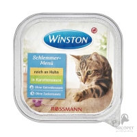 ووم گربه وینستون با طعم مرغ در سس هویج