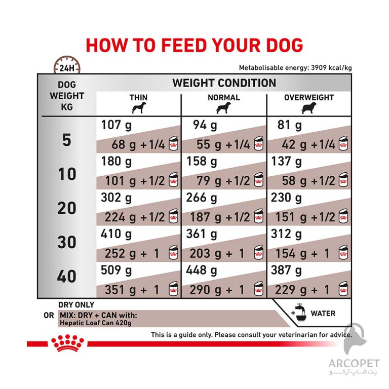 غذای خشک سگ بالغ رویال کنین مدل بهبود مشکل هپاتیک Hepatic