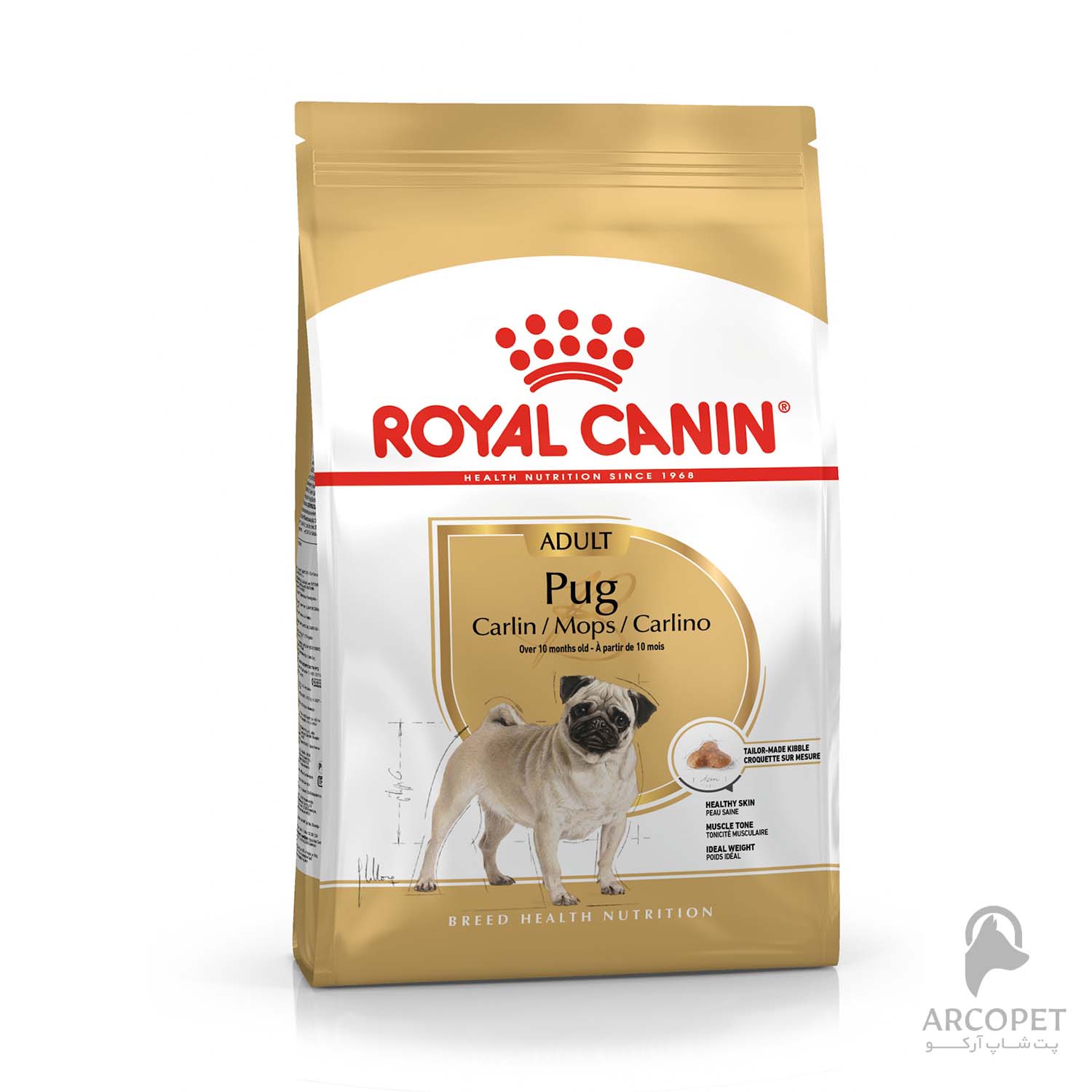 غذای خشک سگ پاگ بالغ رویال کنین Pug