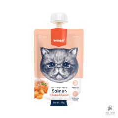 پودینگ گربه ونپی با طعم ماهی سالمون و مرغ و هویج