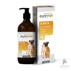 روغن ماهی سگ و گربه یوروپت مدل امگا 3 حجم 150 میلی لیتر