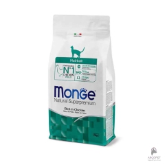 غذای خشک گربه هیربال مونژه با طعم مرغ Hairball وزن 1.5 کیلوگرم