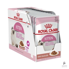 پوچ گربه رویال کنین کیتن Kitten وزن 85گرمی بسته 12 عددی