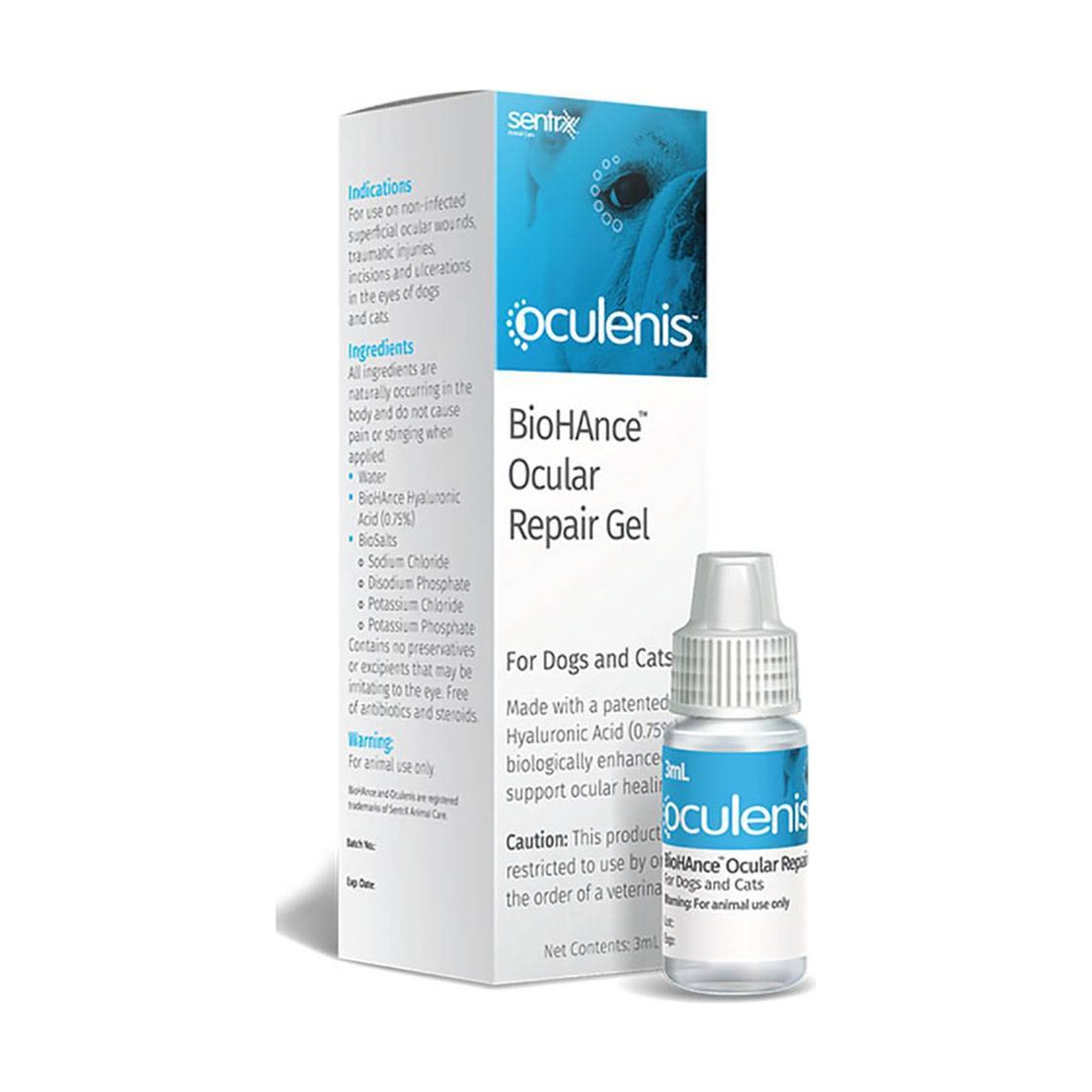 ژل ترمیمکننده چشم سگ و گربه Oculenis BioHance Ocular Repair Gel 3 mL
