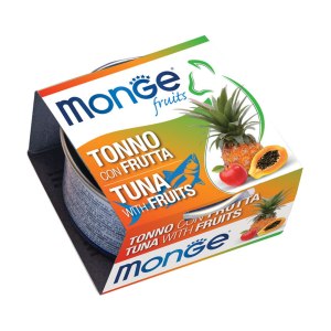 کنسرو گربه مونژه با طعم ماهی و میوه Monge Fruits وزن 80 گرمی بسته 14 عددی