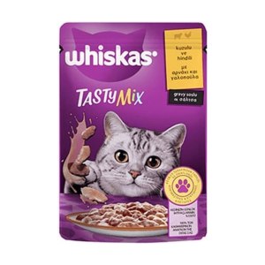 پوچ گربه ویسکاس طعم بره و بوقلمون 75گرمی Tastymix