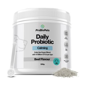 پودر پروبیوتیک آرامش‌بخش سگ و گربه داگز لایف Probiotic Calming وزن 100 گرم
