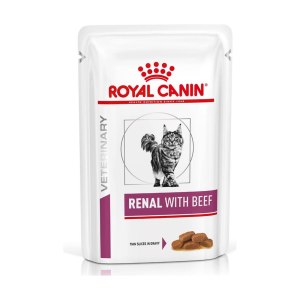 پوچ گربه رویال کنین رنال طعم گوشت گاو ۸۵ گرمی Renal with Beef