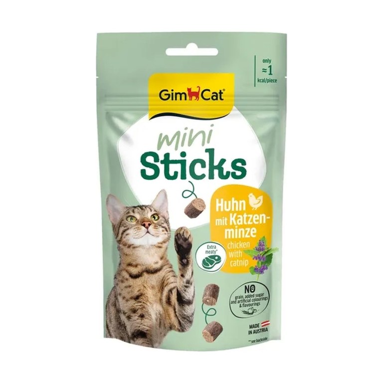 تشویقی گربه جیم کت Mini Sticks مرغ و کت‌نیپ 50 گرمی